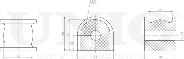 Втулка стабилизатора (Unio). Артикул RMP-10100