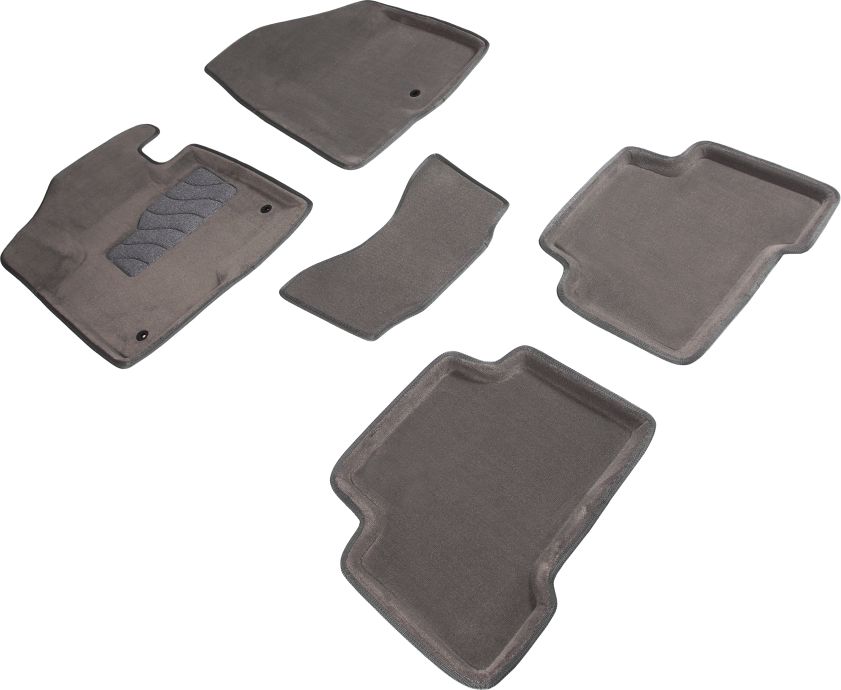 Коврики Seintex 3D ворсовые для салона Hyundai Santa Fe III 2012-2018 СЕРЫЕ. Артикул 84120