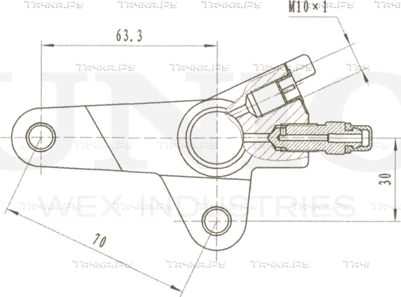Цилиндр сцепления рабочий (Unio). Артикул BRC-10510