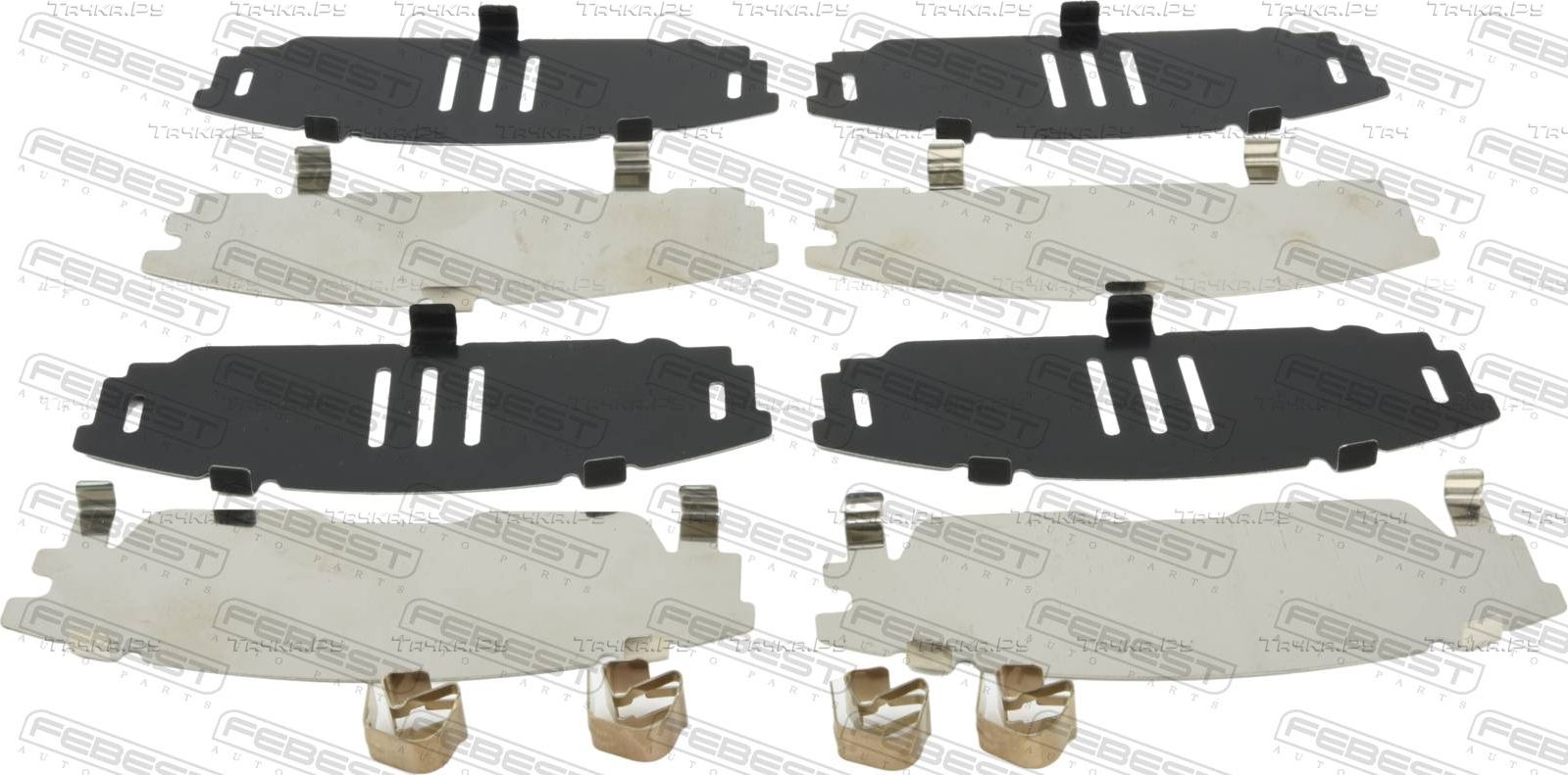 МОНТАЖНЫЙ КОМПЛЕКТ ДЛЯ ДИСКОВЫХ КОЛОДОК Febest. Артикул 0103-NDE180F