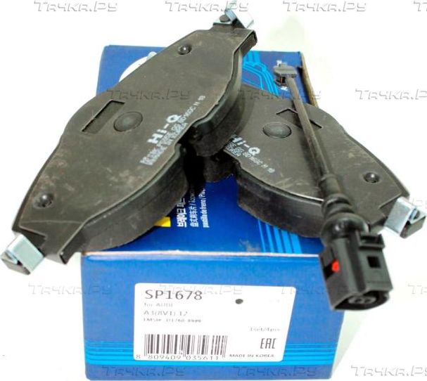 Тормозные колодки Sangsin Hi-Q передние для SEAT Leon III 2012-2026. Артикул SP1678