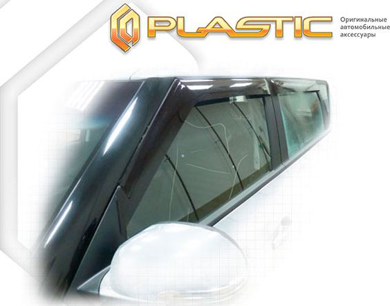 Дефлекторы СА Пластик для окон (Classic полупрозрачный) Kia Soul II рестайлинг 2016-2019. Артикул 2010030313603