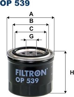 Масляный фильтр Filtron. Артикул OP 539