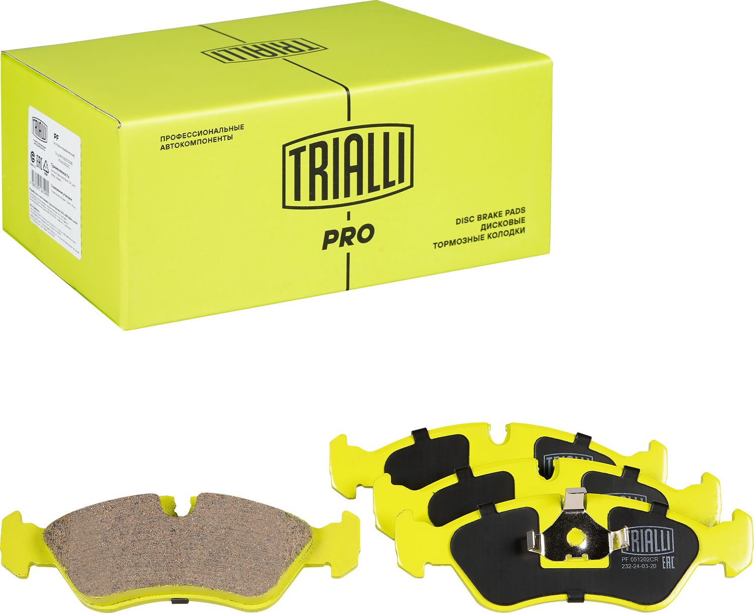 Тормозные колодки Trialli (Керамика). Артикул PF 051202CR