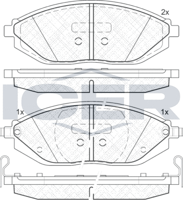 Тормозные колодки Icer. Артикул 182023