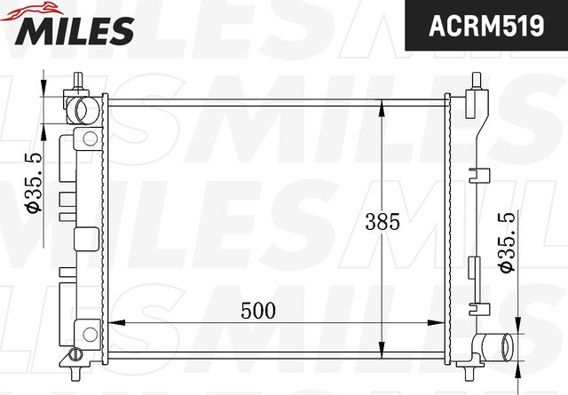 Радиатор охлаждения двигателя Miles. Артикул ACRM519