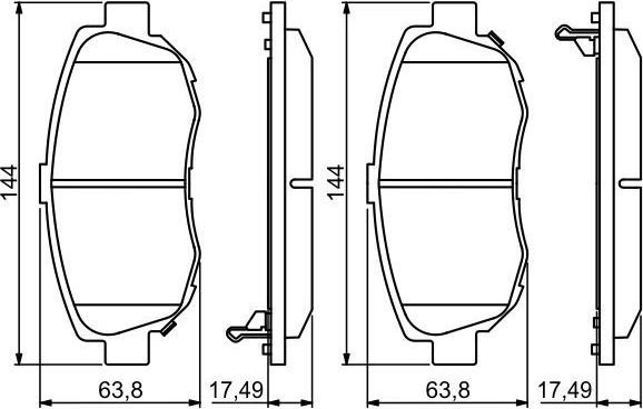 Тормозные колодки Bosch. Артикул 0 986 494 211