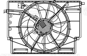 Вентилятор радиатора двигателя Luzar для Geely Tugella I 2020-2025. Артикул LFK 3031
