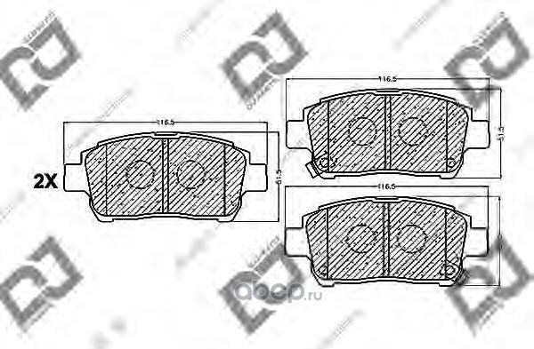 Колодки тормозные (DJ Parts). Артикул BP1051