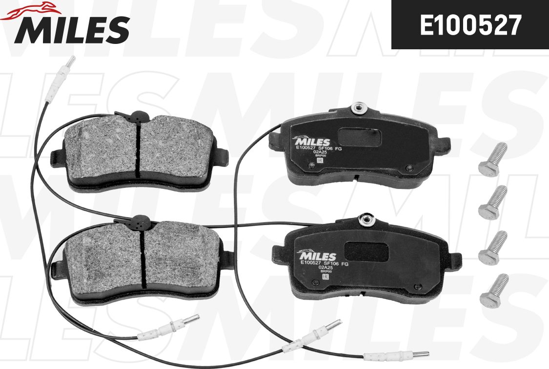 Тормозные колодки Miles (Semi-Metallic). Артикул E100527
