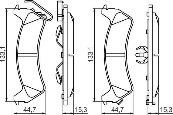 Тормозные колодки Bosch. Артикул 0 986 494 348