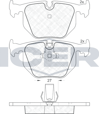 Тормозные колодки Icer. Артикул 181552