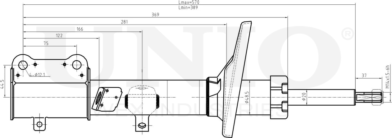 Амортизатор подвески (Unio). Артикул SAB-10035