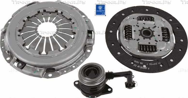 Сцепление (комплект) SACHS Kit plus CSC для Fiat Punto III Punto 2012-2018. Артикул 3000 990 538