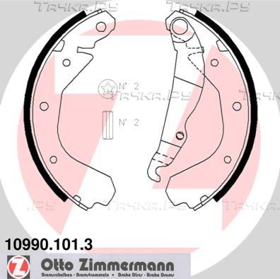 Тормозные колодки Zimmermann задние для Opel Kadett E 1984-1993. Артикул 10990.101.3