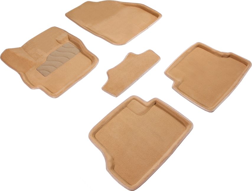 Коврики Seintex 3D ворсовые для салона Mazda 3 II 2009-2013 БЕЖЕВЫЕ. Артикул 84136