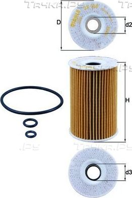 Масляный фильтр Mahle для Volkswagen Eos I 2008-2015. Артикул OX 388D