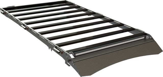 Экспедиционный багажник STC для Toyota Land Cruiser Prado 150 2009-2026 со шторкой, балкой дальнего, рабочим и задним светом. Артикул STC-TLCP150-TR1-L1L2L3