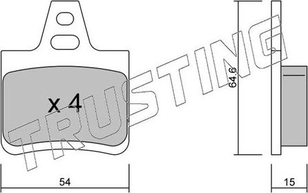Тормозные колодки Trusting задние для Citroen XM II 1994-2000. Артикул 294.0