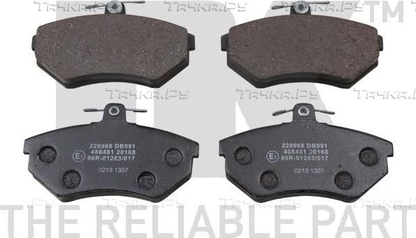 Тормозные колодки NK передние для SEAT Arosa I 2000-2004. Артикул 229968