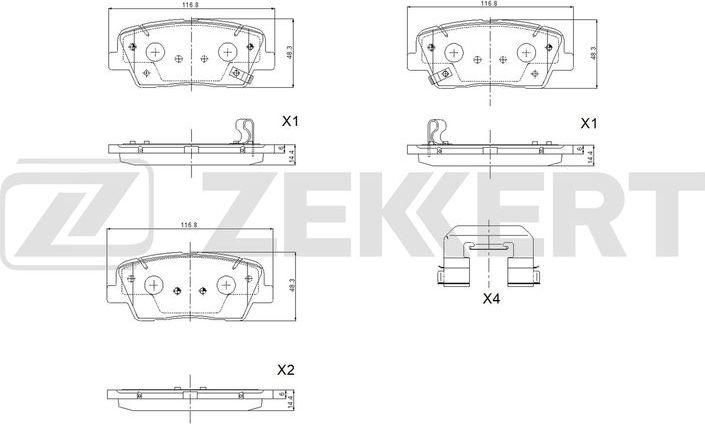Тормозные колодки Zekkert. Артикул BS-1455