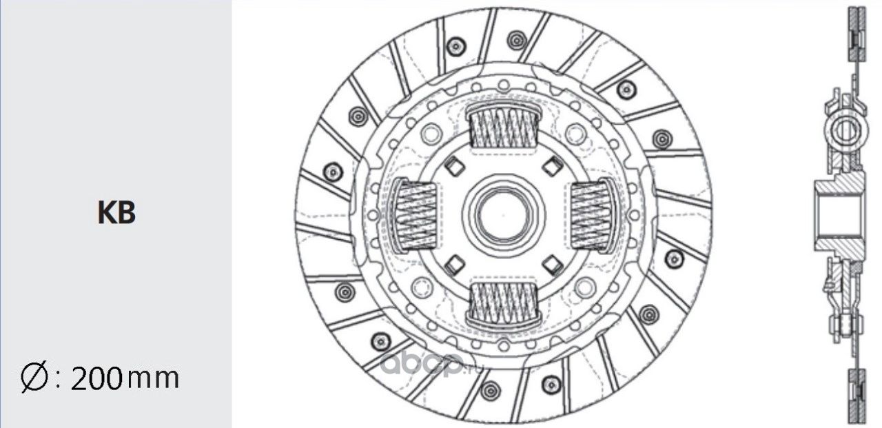 Диск сцепления TOYOTA Corolla (86-) (1.5/1.6/1.8) (200мм) VALEO PHC. Артикул TY28