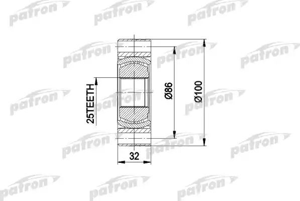 Шрус внутренний (граната) Patron. Артикул PCV2273