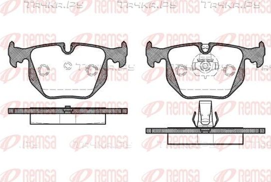 Тормозные колодки Remsa задние для BMW X3 I (E83) 2003-2011. Артикул 0381.30