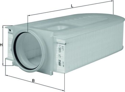 Воздушный фильтр Mahle. Артикул LX 1686/1