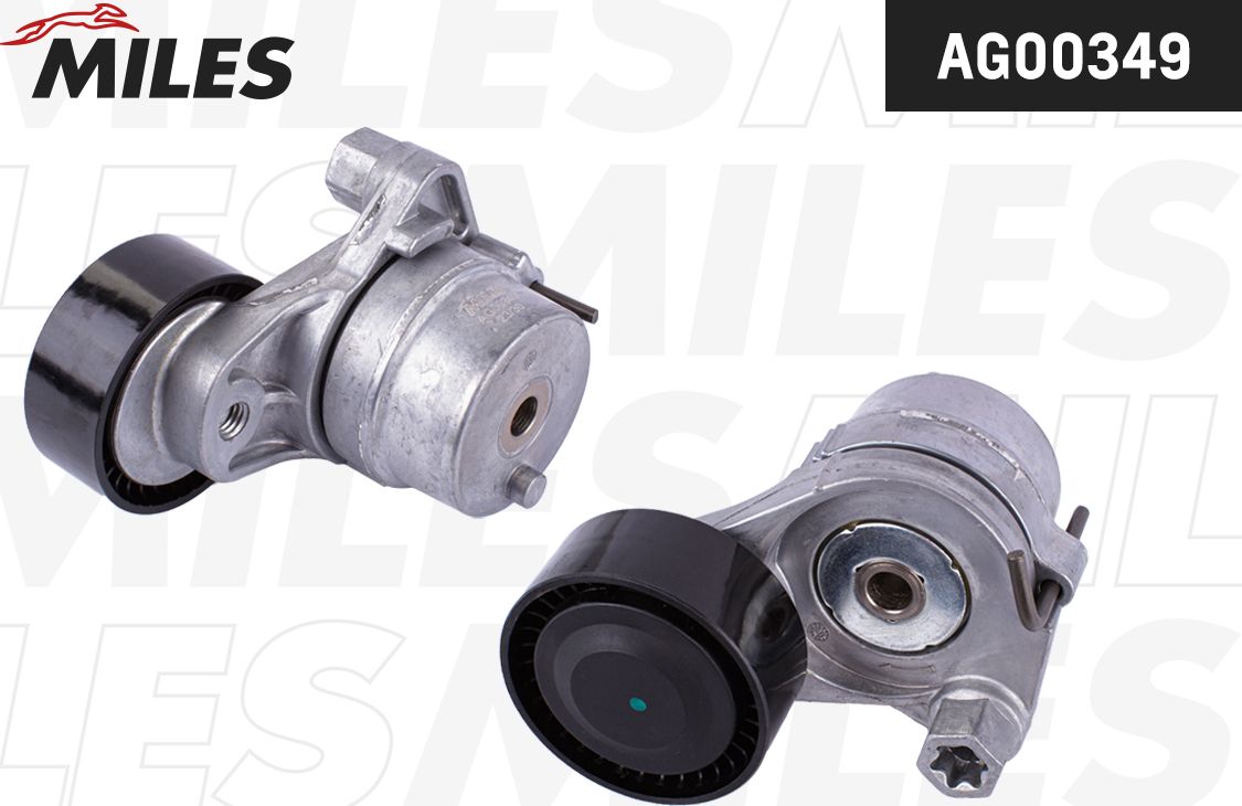 Натяжной ролик (натяжитель) приводного поликлинового ремня (в сборе) Miles. Артикул AG00349
