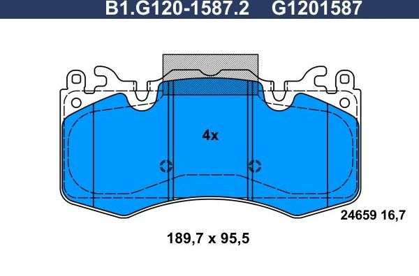 Тормозные колодки Galfer. Артикул B1.G120-1587.2