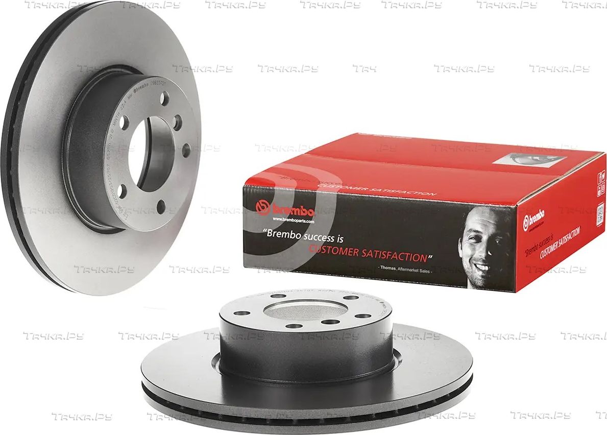 Тормозной диск Brembo PRIME LINE - UV Coated передний для BMW 1 II (F20/F21) 2011-2019. Артикул 09.B337.21