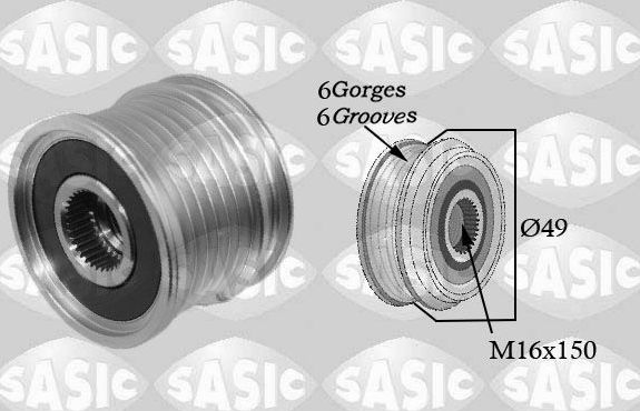 Муфта генератора обгонная Sasic для SEAT Inca I 1995-2003. Артикул 1676003