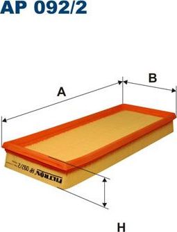 Воздушный фильтр Filtron для Fiat Punto II 1999-2006. Артикул AP 092/2