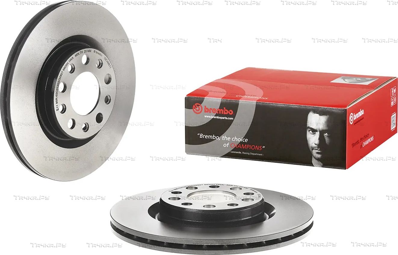 Тормозной диск Brembo PRIME LINE - UV Coated задний для Alfa Romeo Giulia II (952) 2015-2026. Артикул 09.C496.11