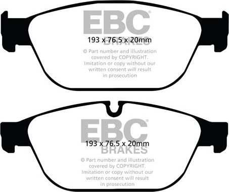 Тормозные колодки EBC Brakes. Артикул DP42087R