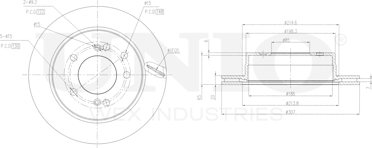 Диск тормозной (Unio). Артикул BRD-20464