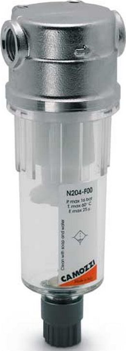 Масловлагоотделитель Camozzi для пневмосистем серия N 1/8. Артикул N108-F00