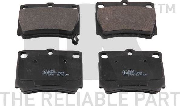 Тормозные колодки NK. Артикул 223030