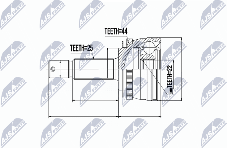 Шрус внутренний (граната) NTY. Артикул NPZ-HY-540
