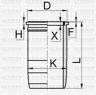 Гильза цилиндра Yenmak (Серый чугун) для Mercedes-Benz Actros MP2 2003-2008. Артикул 51-05744-000
