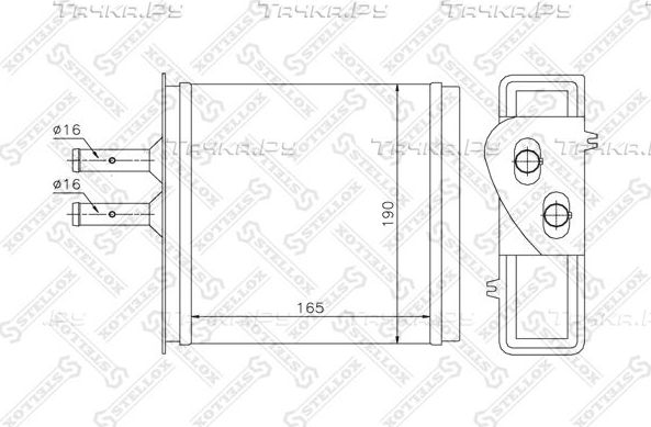 Радиатор отопителя (печки) Stellox. Артикул 10-35007-SX