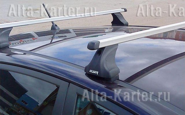 Багажник на крышу Атлант на штатные места для Fiat Doblo II 2010-2025 (Прямоугольные дуги). Артикул 7020+7002+8726