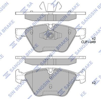 Тормозные колодки Sangsin Hi-Q. Артикул SP2214