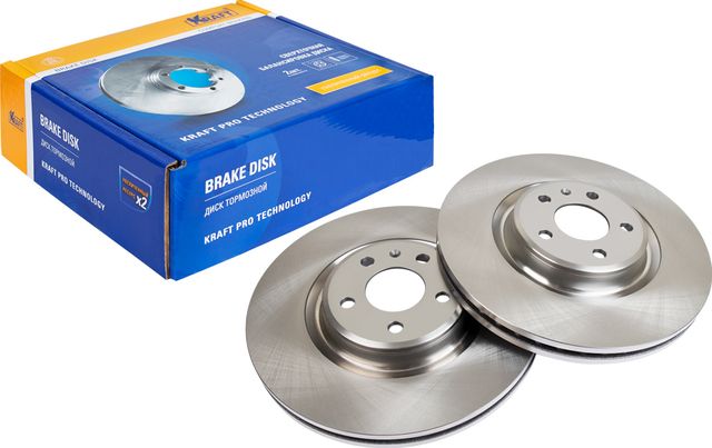 Диск тормозной передний (Kraft). Артикул KT016058