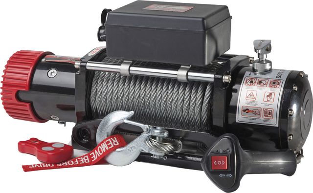 Лебёдка электрическая 12V redBTR HUNTER 12000 lbs 5448 кг (Стальной трос). Артикул 981201