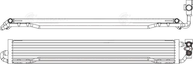 Радиатор масляный (маслоохладитель) для двигателя Luzar для Porsche Cayenne II (958) 2010-2014. Артикул LOc 1848