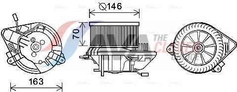 Вентилятор, мотор печки (отопителя) салона AVA. Артикул CN8295