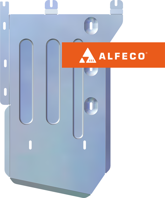 Защита алюминиевая "Alfeco" для КПП и РК BMW X7 G07 2018-2026. Артикул ALF.34.28al