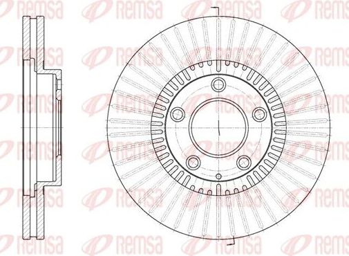 Тормозной диск Remsa передний для Mazda MPV II (LW) 1999-2006. Артикул 6898.10